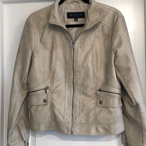 Tan Faux Leather Jacket